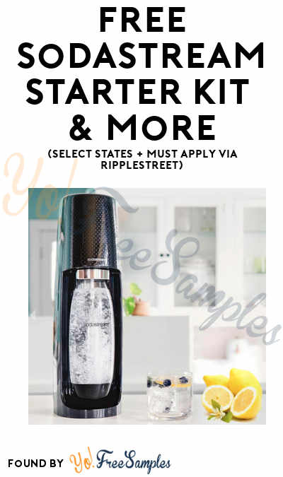 FREE SodaStream Starter Kit & More (Select States + Must Apply via RippleStreet)