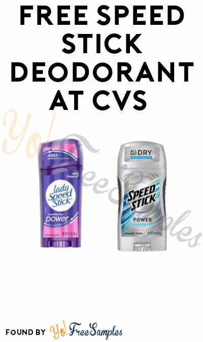 FREE Speed Stick Deodorant At CVS