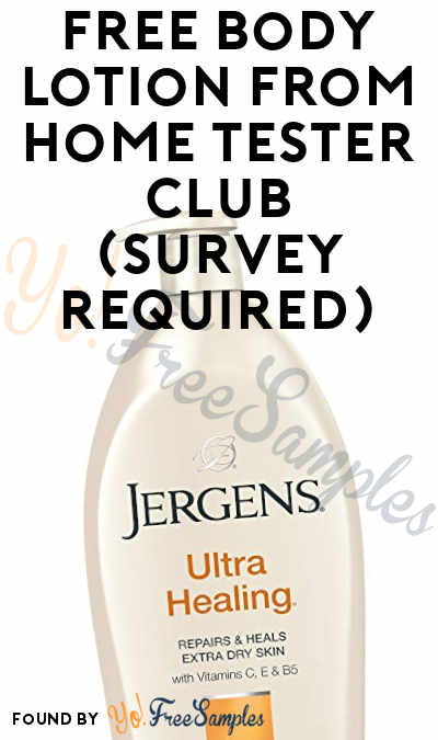FREE Body Lotion From Home Tester Club (Survey Required)