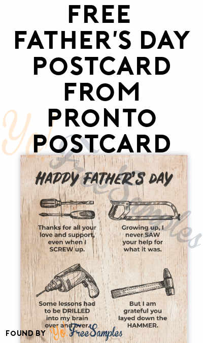 FREE Father’s Day or Graduation Postcard From Pronto Postcard [Verified Received By Mail]