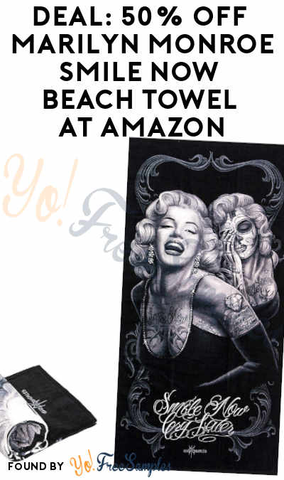 DEAL ALERT: 50% OFF Marilyn Monroe Smile Now Beach Towel At Amazon