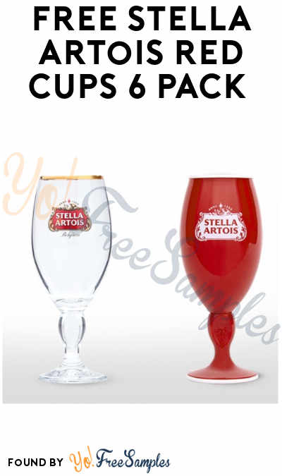 FREE Stella Artois Red Cups 6 Pack (Ages 21 & Older)