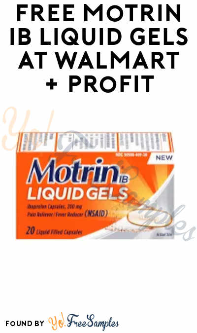 FREE Motrin IB Liquid Gels at Walmart + Profit (Coupon & Ibotta Required)