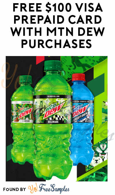 FREE $100 Visa Prepaid Card With Mtn Dew Purchases