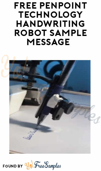 FREE Penpoint Technology Handwriting Robot Sample Message