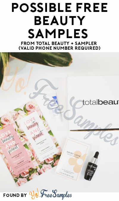 Possible FREE Beauty Samples From Total Beauty + Sampler (Valid Phone Number Required)