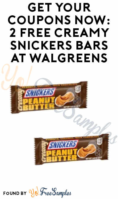 2 FREE Creamy Snickers Bars at Walgreens