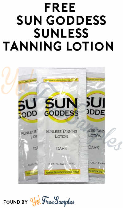 FREE Sun Goddess Sunless Tanning Lotion Sample