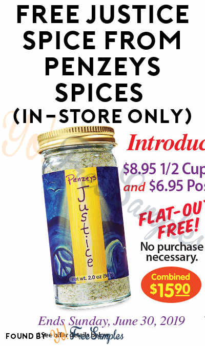 FREE Justice Spice From Penzeys Spices (In-Store Only)