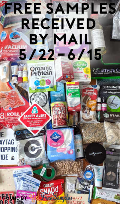 FREE Samples Received By Mail 5/22-6/15