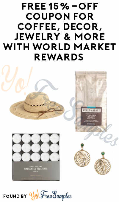 FREE 15% Off Coupon for Coffee, Décor, Jewelry & More with World Market Rewards (Signup Required)