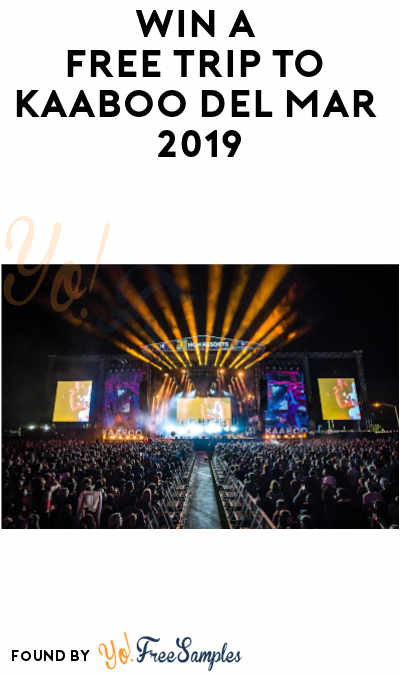 Enter Daily: Win a FREE Trip to KAABOO Del Mar 2019 (Ages 21 & Older)