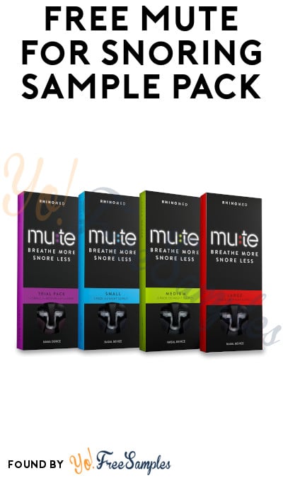 FREE Mute for Snoring Sample Pack (Medical Professionals Only)