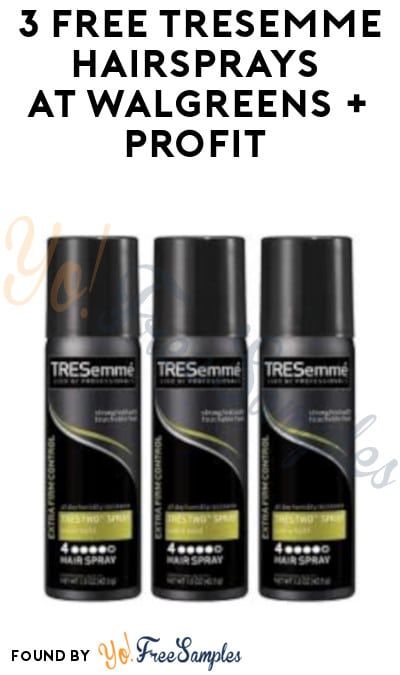 Possible 3 FREE TRESemme Hairsprays at Walgreens + Profit (Rewards Card Required)