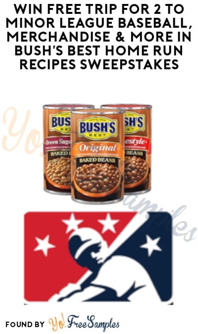 Win FREE Trip for 2 to Minor League Baseball, Merchandise & More in Bush’s Best Home Run Recipes Sweepstakes