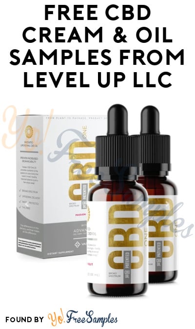 FREE CBD One Cream & Oil Samples from Level Up LLC