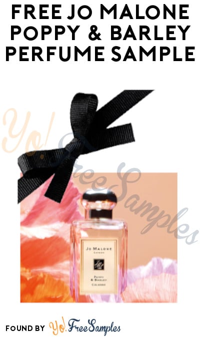 FREE Jo Malone Poppy & Barley Perfume Sample (Email Confirmation Required)