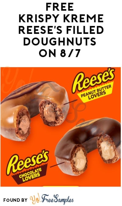 FREE Krispy Kreme Reese’s Filled Doughnuts with Purchase on 8/7 (Rewards Members + In-Stores Only)