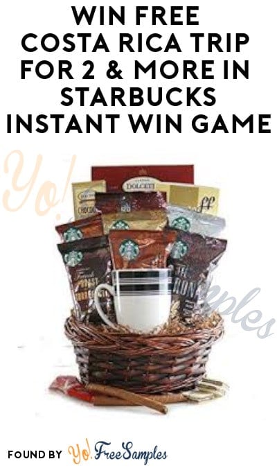 Enter Daily: Win FREE Costa Rica Trip for 2 & More in Starbucks Summer 2019 Instant Win Game