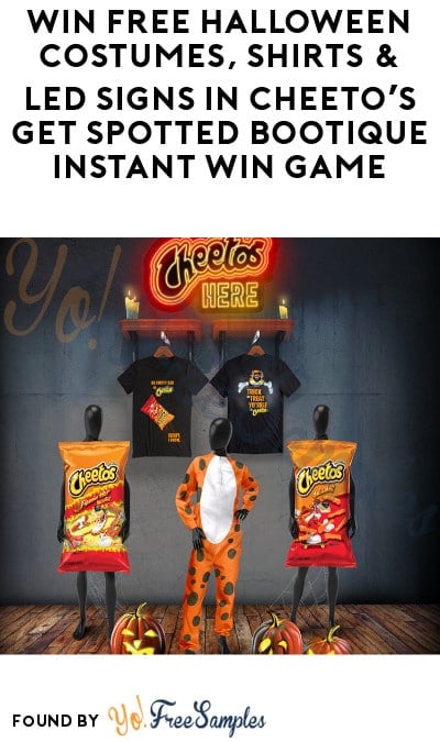 Enter Daily: Win FREE Halloween Costumes, Shirts & LED Signs in Cheeto’s Get Spotted Bootique Instant Win Game (Codes Required)