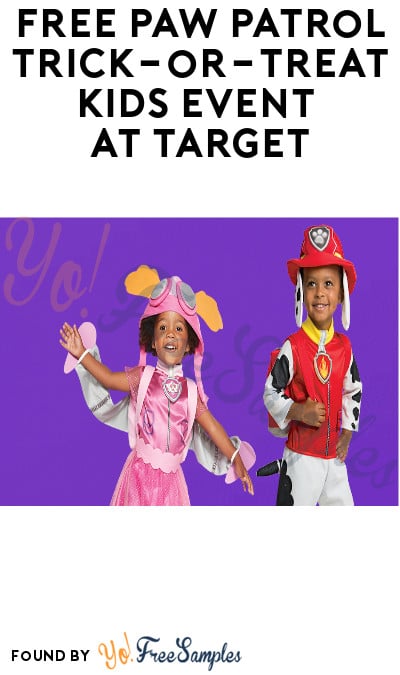 FREE PAW Patrol Trick-or-Treat Kids Event at Target