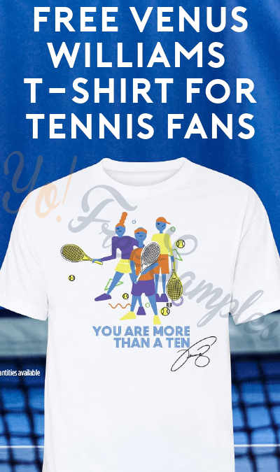 FREE Venus Williams T-Shirt For Tennis Fans