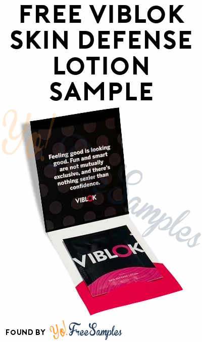 FREE Viblok Skin Defense Lotion Sample