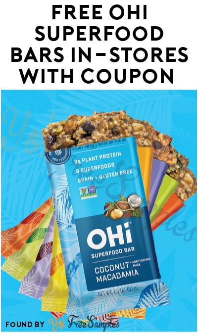 FREE Full-Size OHi Superfood Bar