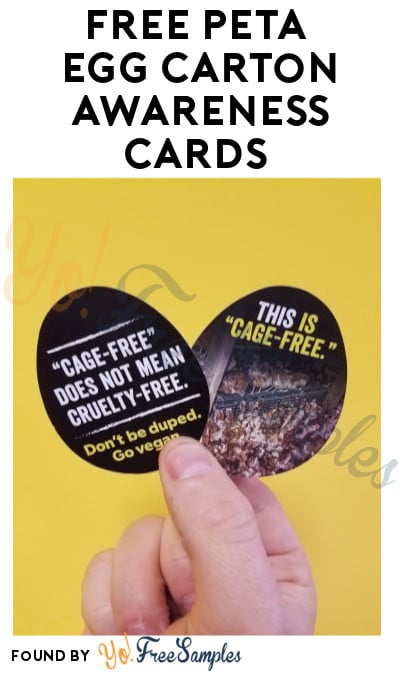 FREE PETA Egg Carton Awareness Cards