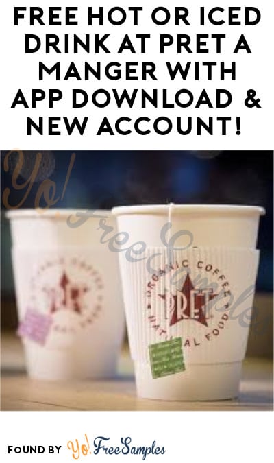 FREE Hot or Iced Drink at Pret A Manger with App Download & New Account!