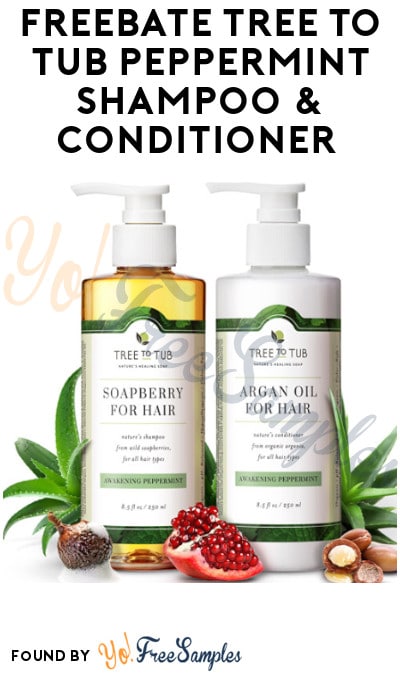 FREEBATE Tree To Tub Peppermint Shampoo & Conditioner (Facebook Messenger + PayPal Required)