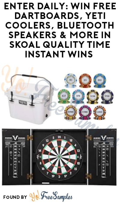 Enter Daily: Win FREE Dartboards, Yeti Coolers, Bluetooth Speakers & More in Skoal Quality Time Instant Wins
