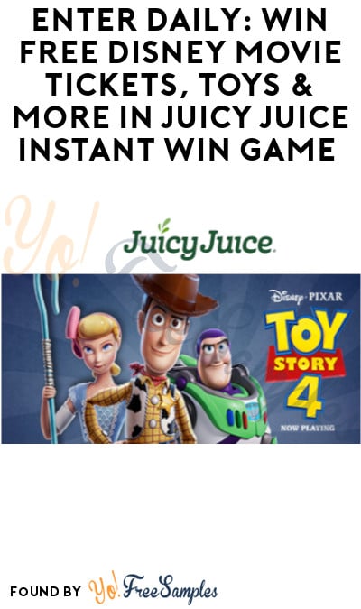 Enter Daily: Win FREE Disney Movie Tickets, Toys & More in Juicy Juice Instant Win Game – Lots of Winners!