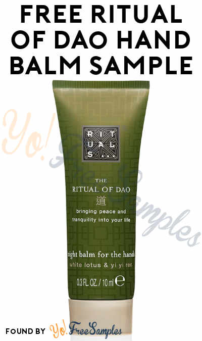 FREE Ritual Of Dao Hand Balm Sample [Verified Received By Mail]