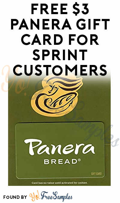 FREE $3 Panera Gift Card For Sprint Customers