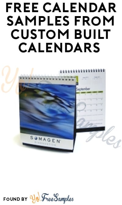 FREE Calendar Samples from Custom Built Calendars (Company Name Required)