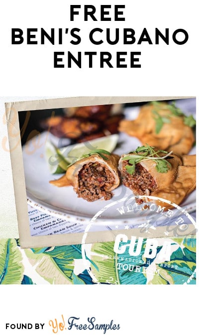 FREE Beni’s Cubano Entrée (Email Signup Required)