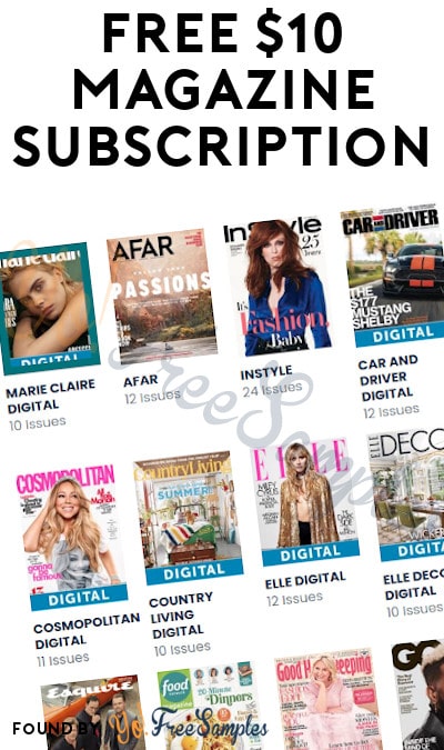 FREE $10 Magazine Subscription