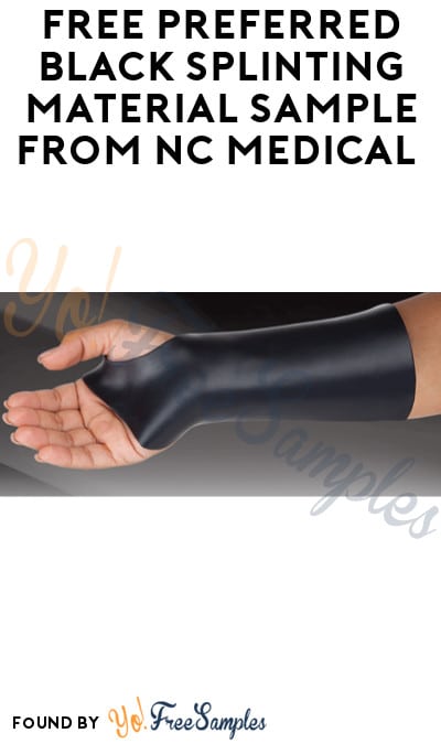FREE Preferred Black Splinting Material Sample from NC Medical