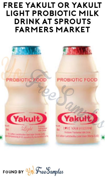 FREE Yakult or Yakult Light Probiotic Milk Drink at Sprouts Farmers Market (App Required)