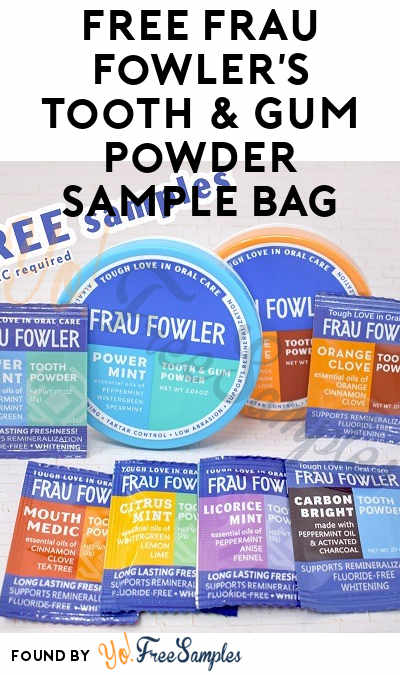 FREE Frau Fowler’s Tooth & Gum Powder Sample Bag