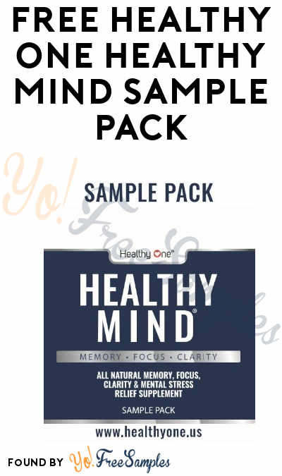 FREE Healthy One Healthy Mind Sample Pack