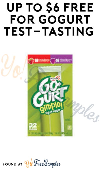 Up to $6 FREE for GoGurt Test-Tasting (Must Apply + Purchase Required)