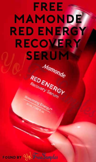 Possible FREE Mamonde Red Energy Recovery Serum At BzzAgent