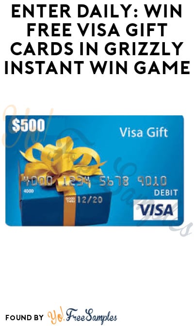 Enter Daily: Win FREE Visa Gift Cards in Grizzly Instant Win Game (Ages 21 & Older Only)