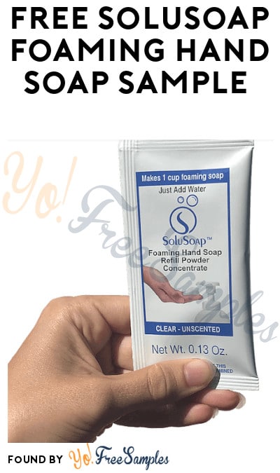 FREE SoluSoap Foaming Hand Soap Sample