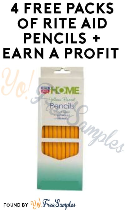 4 FREE Packs of Rite Aid Pencils + Earn A Profit (Wellness+ Required)