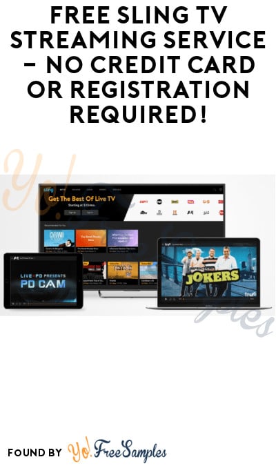 FREE Sling TV Streaming Service – No Credit Card Or Registration Required!