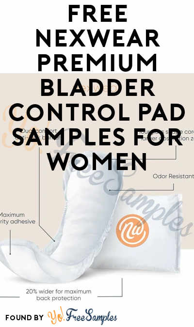 FREE Nexwear Premium Bladder Control Pad Samples For Women