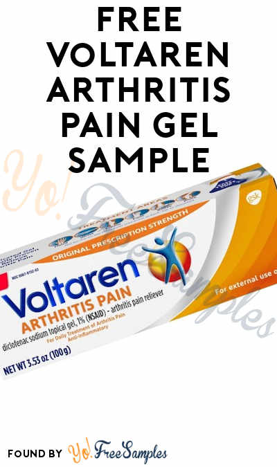 FREE Voltaren Arthritis Pain Gel Sample [Verified Received By Mail]